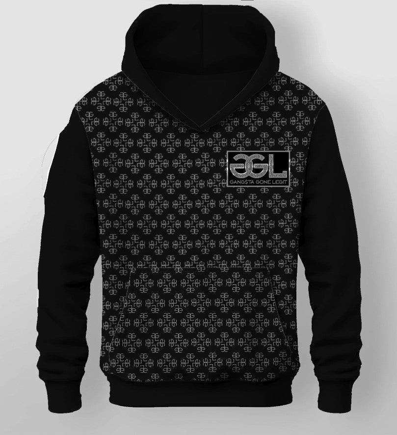 GGL Custom Premium Full Black Hoodie