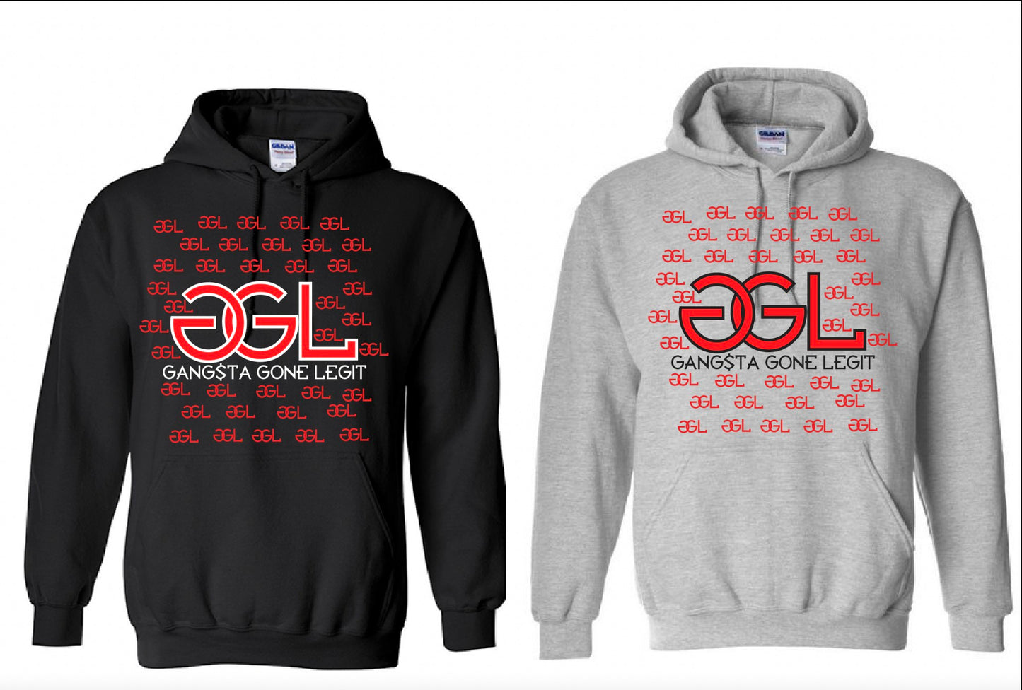 GGL Monogram Hoodie Red and Green