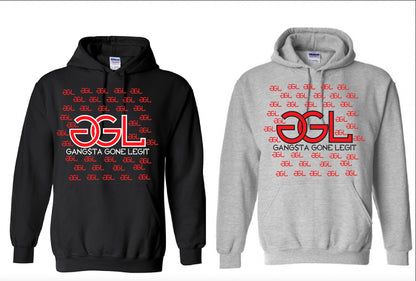 GGL Monogram Hoodie Red and Green